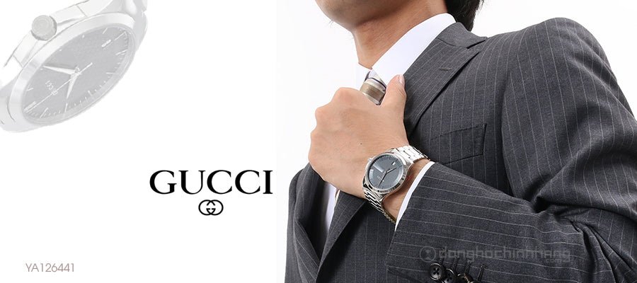  Shop Authentic Gucci G Timeless Grey Dial Silver Steel Strap Watch For Men - YA126441 - Luxxuri