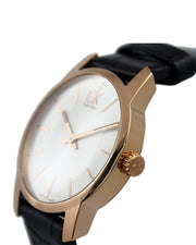  Shop Authentic Calvin Klein City White Mother of Pearl Dial Brown Leather Strap Watch for Women - K2G23620 - Luxxuri