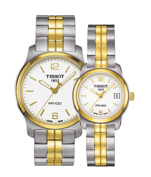  Shop Authentic Tissot T Classic PR100 Gold Plated Quartz Watch For Women - T049.210.22.017.00 - Luxxuri