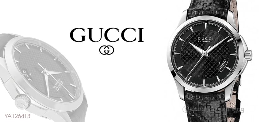 Shop Authentic Gucci G Timeless Quartz Black Dial Black Leather Strap Watch for Men - YA126413 - Luxxuri