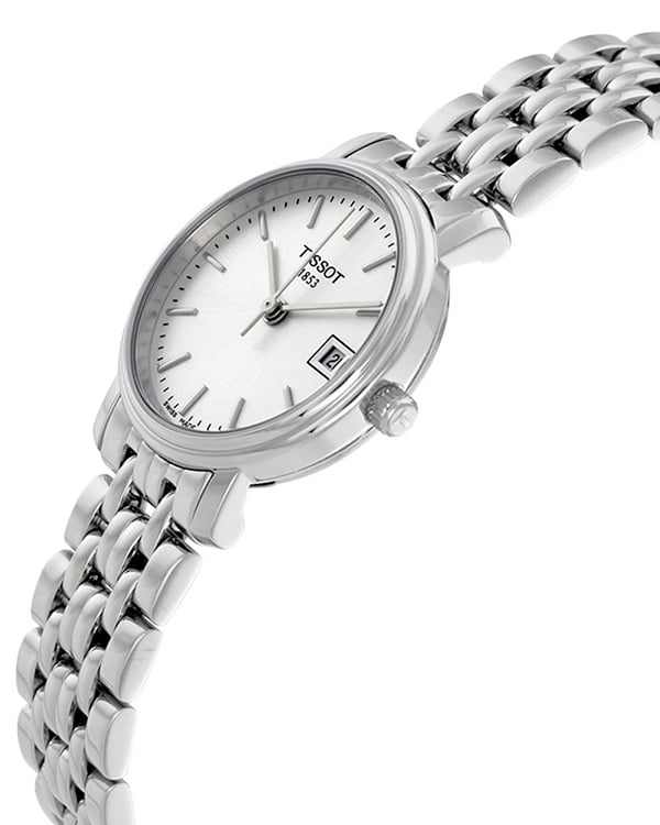 Shop Authentic Tissot T Classic Desire White Dial Silver Steel Strap Watch for Women - T52.1.281.31 - Luxxuri