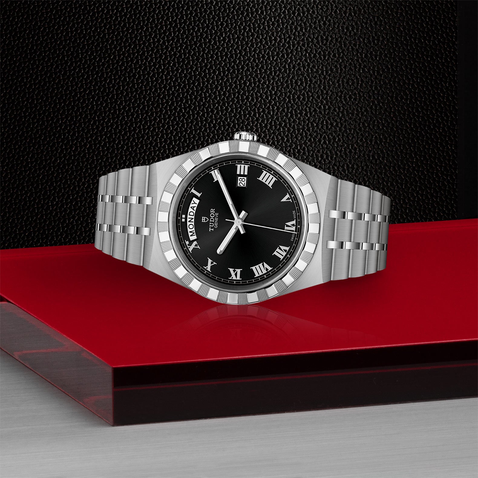  Shop Authentic Tudor Royal Automatic Black Dial Silver Steel Strap Watch for Men - M28600-0003 - Luxxuri