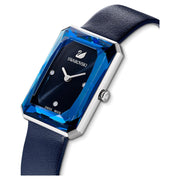  Shop Authentic Swarovski Uptown Crystal Blue Dial Blue Leather Strap Watch for Women - 5547713 - Luxxuri