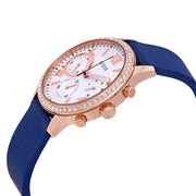  Shop Authentic Guess Solar White Rose Gold Dial Blue Rubber Strap Watch For Women - W1135L3 - Luxxuri