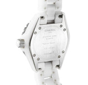  Shop Authentic Chanel J12 Sapphire Bezel Ceramic White Dial White Steel Strap Watch for Women - J12 H2010 - Luxxuri