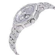  Shop Authentic Bulova Crystal Collection Pave Silver Dial with Crystals Silver Steel Strap Watch for Men - 96C134 - Luxxuri