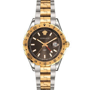  Shop Authentic Versace Hellenyium GMT Black Dial Two Tone Steel Strap Watch for Men - V11040015 - Luxxuri