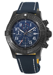  Shop Authentic Breitling Super Avenger Chronograph 48 Night Mission Blue Dial Blue Leather Strap Watch for Men - V13375101C1X2 - Luxxuri