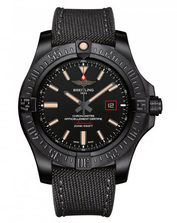  Shop Authentic Breitling Avenger Blackbird 44mm Black Dial Black Nylon Strap Watch for Men - V1731110/BD74/109W/M20BASA.1 - Luxxuri