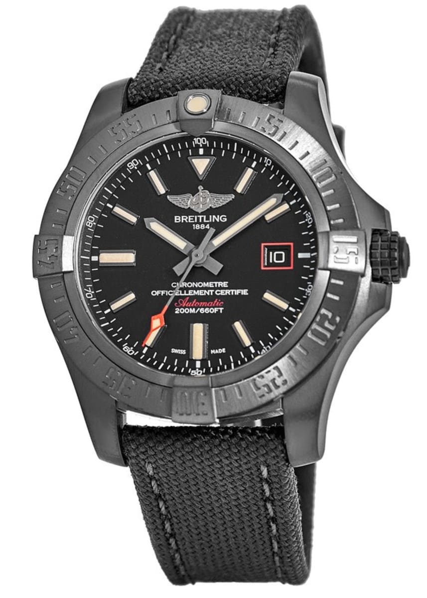  Shop Authentic Breitling Avenger Blackbird 44mm Black Dial Black Nylon Strap Watch for Men - V1731110/BD74/109W/M20BASA.1 - Luxxuri