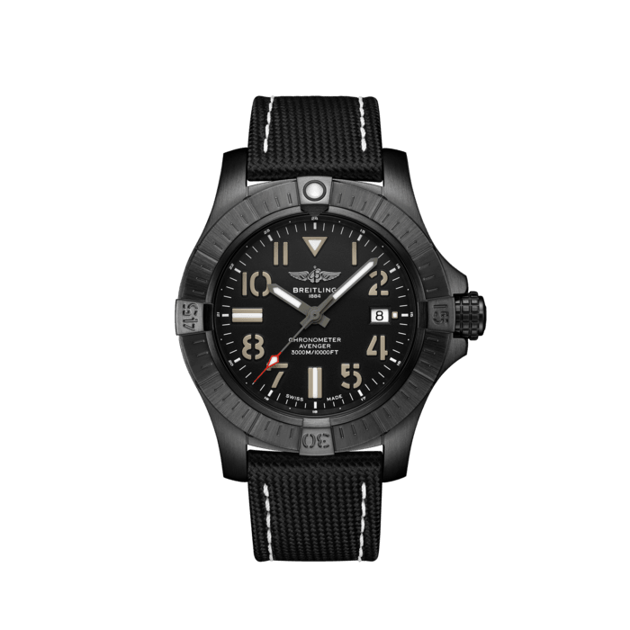  Shop Authentic Breitling Avenger Automatic 45 Seawolf Night Mission Black Dial Black Nylon Strap Watch for Men - V17319101B1X1 - Luxxuri