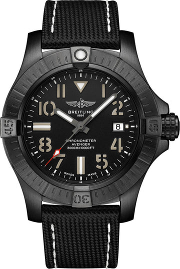  Shop Authentic Breitling Avenger Automatic 45 Seawolf Night Mission Black Dial Black Nylon Strap Watch for Men - V17319101B1X1 - Luxxuri