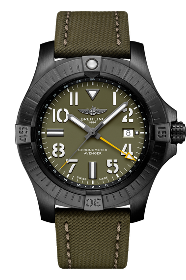 Shop Authentic Breitling Avenger Automatic GMT 45 Night Mission Green Dial Green Nylon Strap Watch for Men - V323952A1L1X1 - Luxxuri