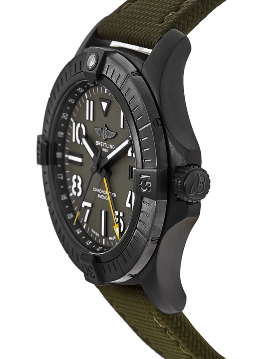  Shop Authentic Breitling Avenger Automatic GMT 45 Night Mission Green Dial Green Nylon Strap Watch for Men - V323952A1L1X1 - Luxxuri
