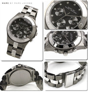 Shop Authentic Marc Jacobs Blade Chronograph Black Dial Two Tone Steel Strap Watch for Women - MBM3179 - Luxxuri