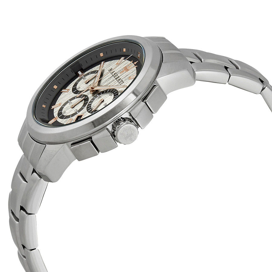  Shop Authentic Maserati Successo Chronograph Silver Dial Silver Steel Strap Watch For Men - R8873621004 - Luxxuri