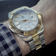  Shop Authentic Tag Heuer Aquaracer Automatic White Dial Two Tone Steel Strap Watch for Men - WAY2151.BD0912 - Luxxuri