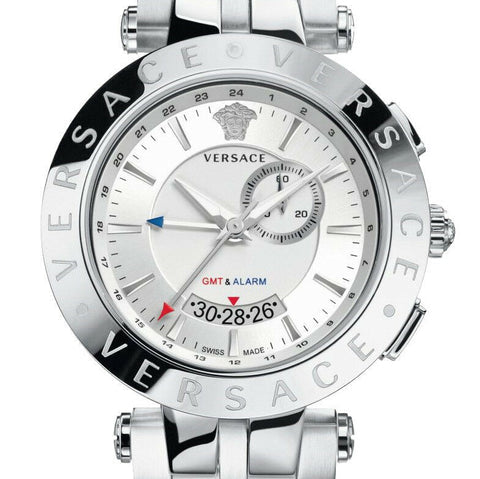  Shop Authentic Versace Aion Chronograph White Dial Silver Steel Strap Watch for Men - VBR040017 - Luxxuri