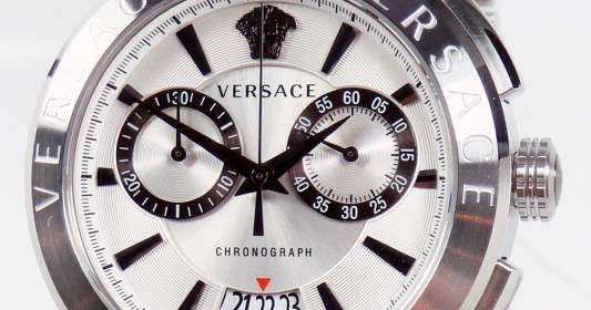  Shop Authentic Versace Aion Chronograph White Dial Silver Steel Strap Watch for Men - VBR040017 - Luxxuri