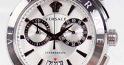  Shop Authentic Versace Aion Chronograph White Dial Silver Steel Strap Watch for Men - VBR040017 - Luxxuri