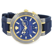  Shop Authentic Versace V Extreme Chronograph Blue & Gold Tone Dial Blue Rubber Strap Watch for Men - VCN010017 - Luxxuri