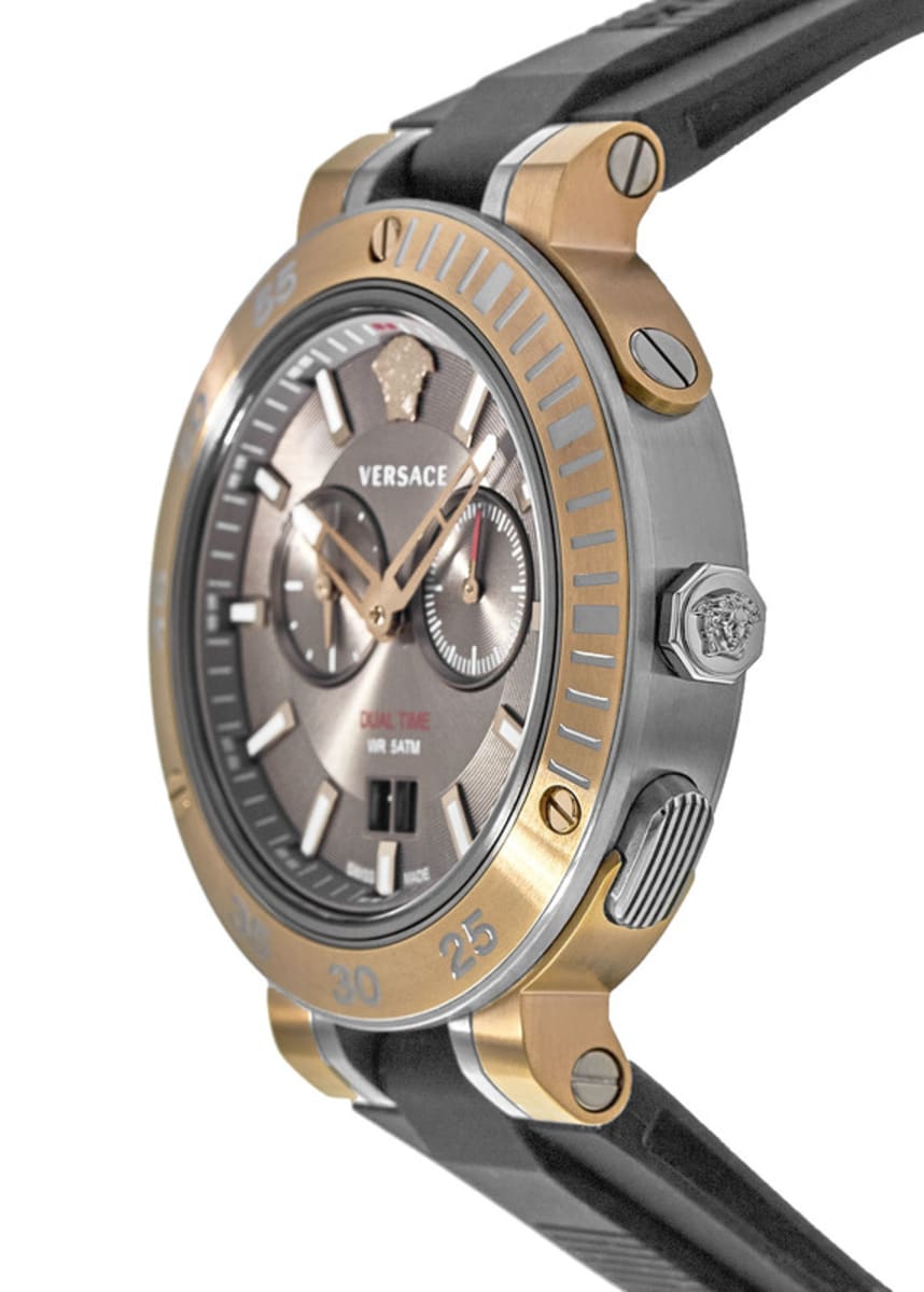  Shop Authentic Versace V Extreme Chronograph Brown Tone Dial Black Rubber Strap Watch for Men - VCN030017 - Luxxuri