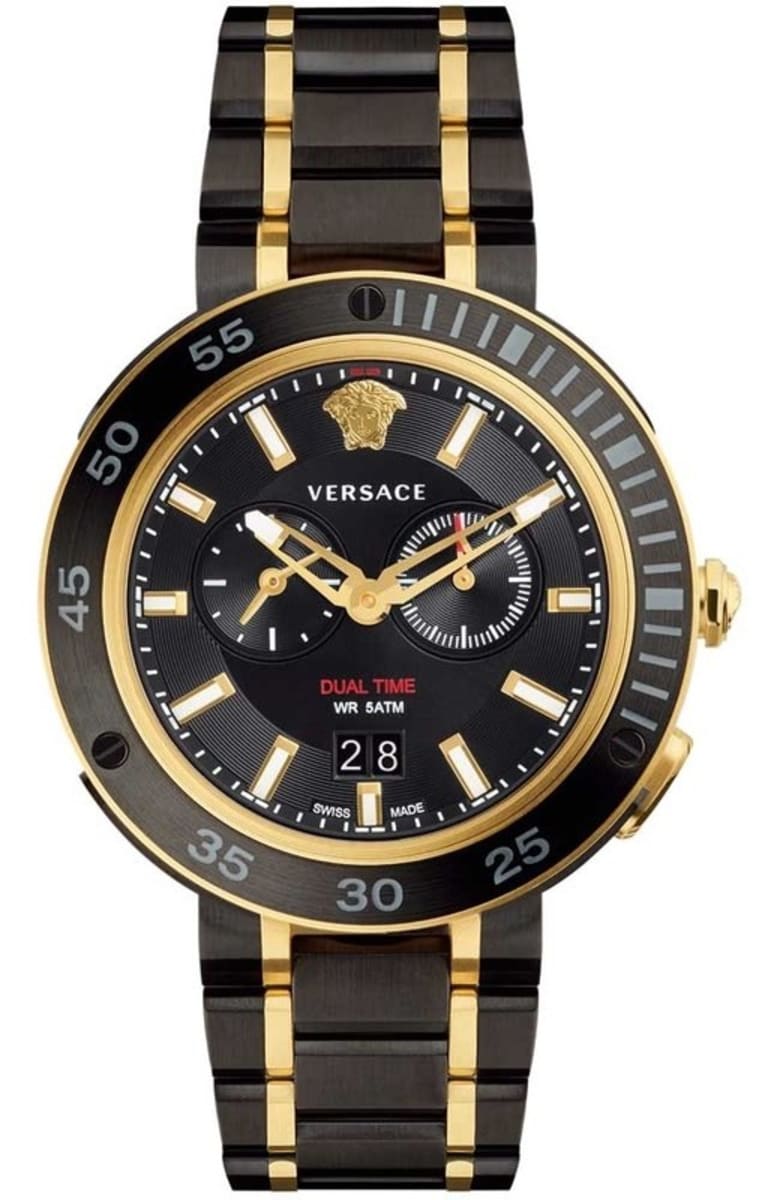  Shop Authentic Versace V Extreme Pro Two Tone Dial Stainless Steel Strap Watch for Men - VCN040017 - Luxxuri