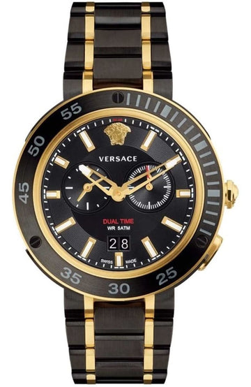  Shop Authentic Versace V Extreme Pro Two Tone Dial Stainless Steel Strap Watch for Men - VCN040017 - Luxxuri