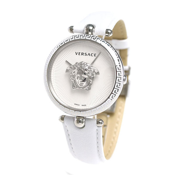  Shop Authentic Versace Palazzo Empire White Dial White Leather Strap Watch for Women - VCO010017 - Luxxuri