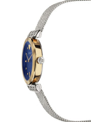  Shop Authentic Versace Meander Blue Dial Silver Mesh Bracelet Watch for Women - VELW00520 - Luxxuri