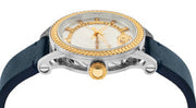  Shop Authentic Versace Viamond Quartz White Dial Blue Leather Strap Watch For Men - VEPO00120 - Luxxuri