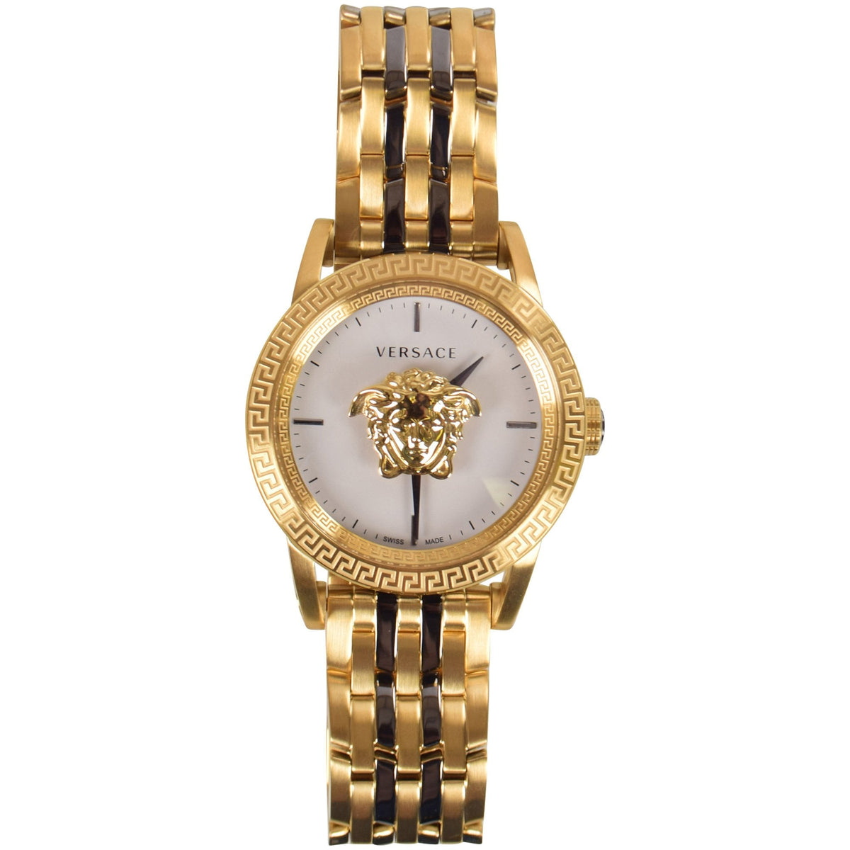  Shop Authentic Versace Palazzo Empire White Dial Two Tone Steel Strap Watch for Men - VERD00418 - Luxxuri