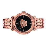  Shop Authentic Versace Palazzo Empire Black Dial Rose Gold Steel Strap Watch for Men - VERD00718 - Luxxuri