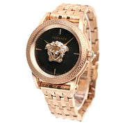  Shop Authentic Versace Palazzo Empire Black Dial Rose Gold Steel Strap Watch for Men - VERD00718 - Luxxuri
