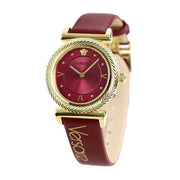  Shop Authentic Versace V-Motif Red Dial Red Leather Strap Watch for Women - VERE00418 - Luxxuri