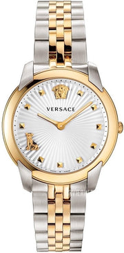  Shop Authentic Versace Audrey Quartz White Dial Two Tone Steel Strap Watch for Women - VELR00519 - Luxxuri