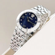  Shop Authentic Versace Daphnis Analog Blue Dial Silver Steel Strap Watch for Women - VEOCA0124 - Luxxuri