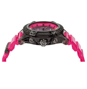  Shop Authentic Versace Icon Active Chronograph Quartz Black Dial Pink Rubber Strap Watch For Men - VEZ700221 - Luxxuri
