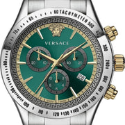  Shop Authentic Versace Classic Chronograph Quartz Green Dial Silver Steel Strap Watch For Men - VEV700721 - Luxxuri