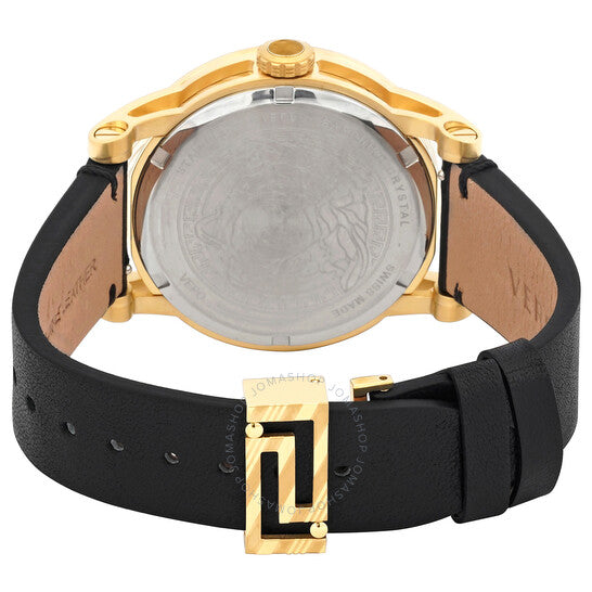  Shop Authentic Versace Code Quartz Black Dial Black Leather Strap Watch For Men - VEPO00320 - Luxxuri