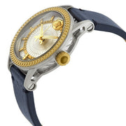  Shop Authentic Versace Viamond Quartz White Dial Blue Leather Strap Watch For Men - VEPO00120 - Luxxuri