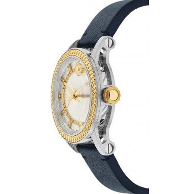  Shop Authentic Versace Viamond Quartz White Dial Blue Leather Strap Watch For Men - VEPO00120 - Luxxuri