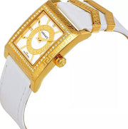  Shop Authentic Versace DV25 Diamonds White Dial White Leather Strap Watch For Women - VQF060015 - Luxxuri