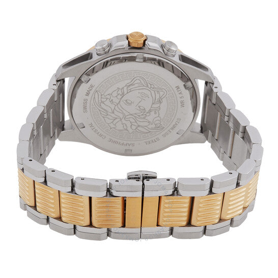  Shop Authentic Versace Greca Action Chronograph Quartz Silver Dial Two Tone Steel Strap Watch for Men - VE3J00522 - Luxxuri