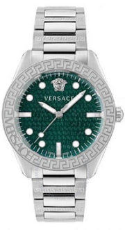  Shop Authentic Versace Greca Action Chronograph Quartz Green Dial Silver Steel Strap Watch for Men - VE3J00422 - Luxxuri
