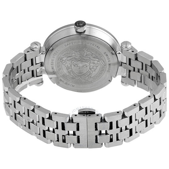  Shop Authentic Versace Greca Sport Quartz Black Dial Silver Steel Strap Watch For Men - VEZ300321 - Luxxuri