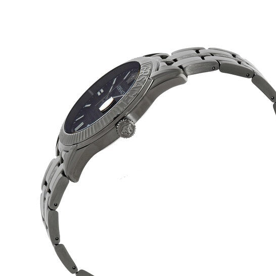  Shop Authentic Versace Greca Time Quartz Black Dial Grey Steel Strap Watch for Men  - VE3K00622 - Luxxuri