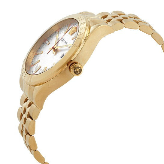  Shop Authentic Versace Hellenyium Analog White Dial Gold Steel Strap Watch for Men - VEVK00720 - Luxxuri