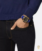  Shop Authentic Versace Icon Active Chronograph Black Dial Blue Rubber Strap Watch For Men  VEZ700521 - Luxxuri