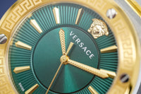  Shop Authentic Versace Greca Green Dial Silver Steel Strap Watch for Women - VEVH00720 - Luxxuri